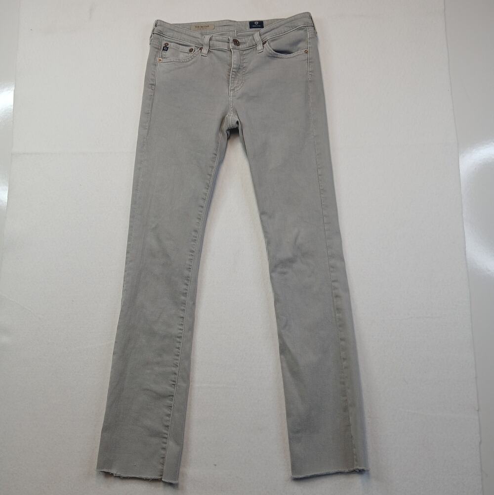 AG Adriano Goldschmied The Ballad Slim Boot Jeans Gray 26R Cut Hem